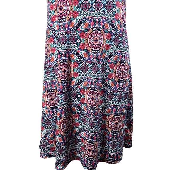 Cupio Women's Racerback Mandala Print Sleeveless Swing Dress Boho Size M - Picture 3 of 11